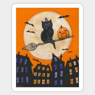 Little Witch Pumpkin Delivery Sticker